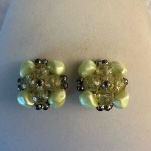 Vintage Cluster Crystal Earrings